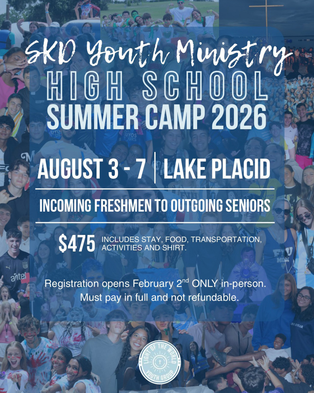 SKD Youth Ministry - High School Summer Camp 2026                                                                                                                                                                                                                                                           