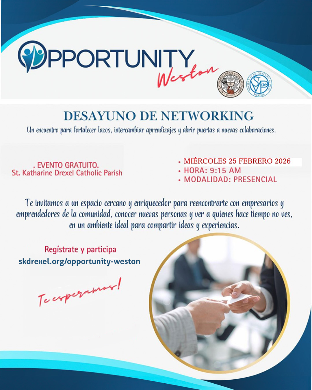 Opportunity Weston - Desayuno Networking                                                                                                                                                                                                                                                                    