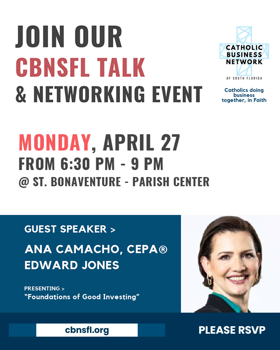 Únase a nuestro evento CBNSFL Talk & Networking                                                                                                                                                                                                                                                            