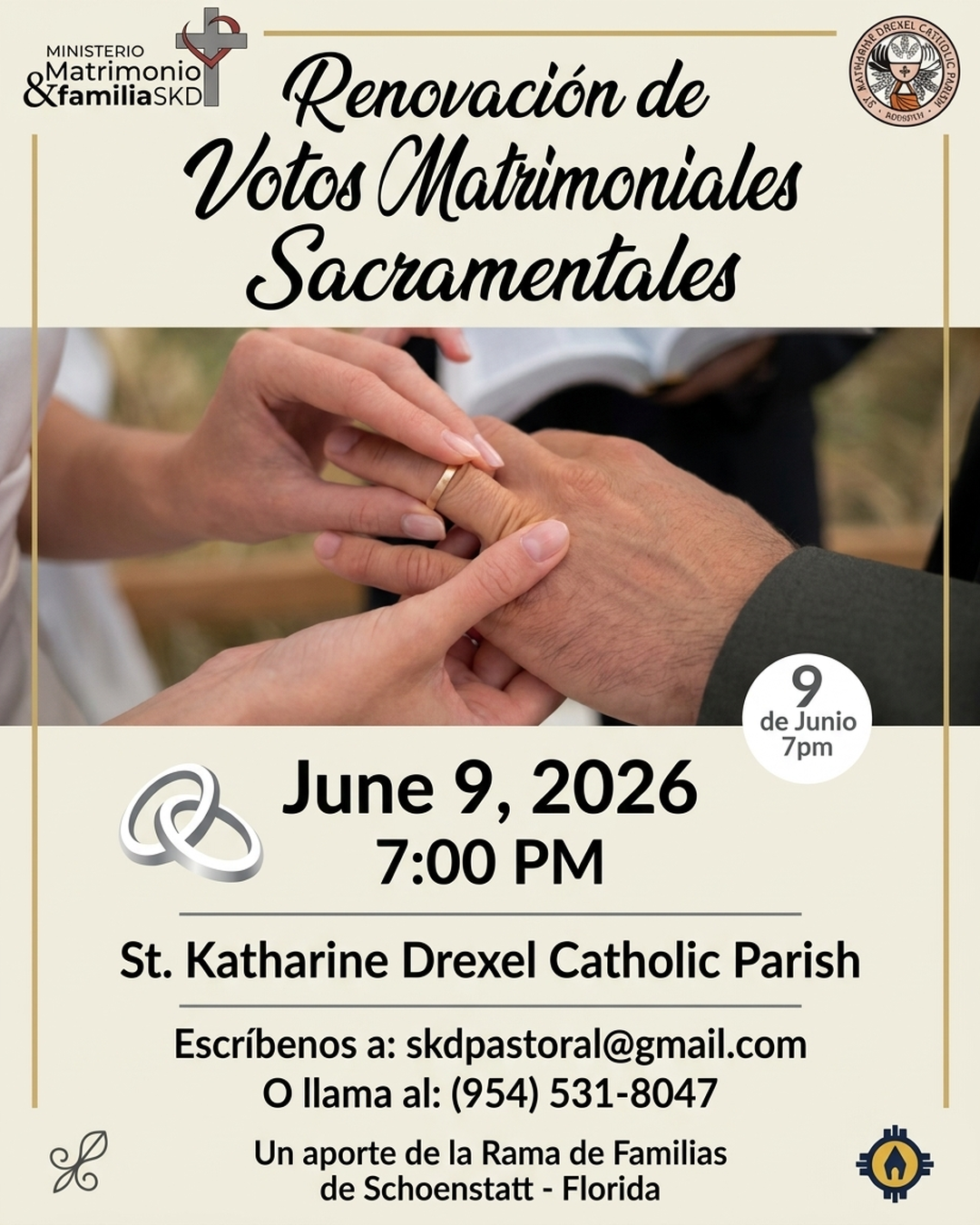Renovación de Votos Matrimoniales Sacramentales