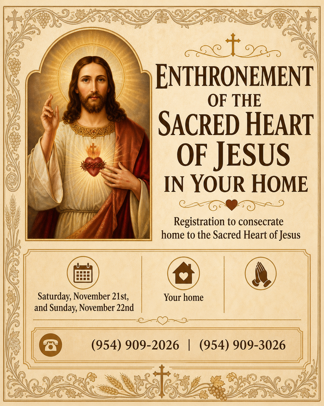 Enthronement of the Sacred Heart of Jesus in Your Home SP