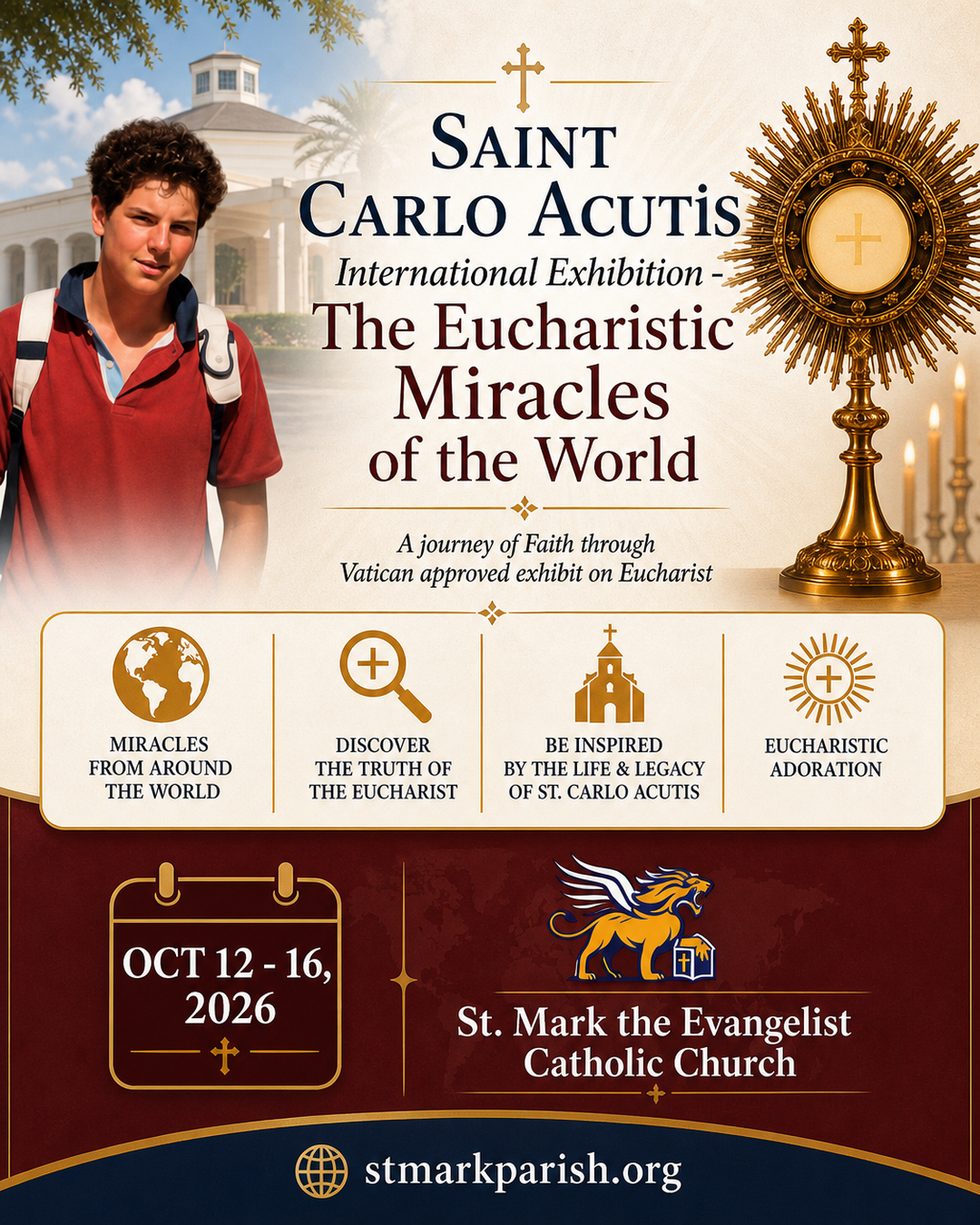 Saint Carlo Acutis International Exhibition                                                                                                                                                                                                                                                                 