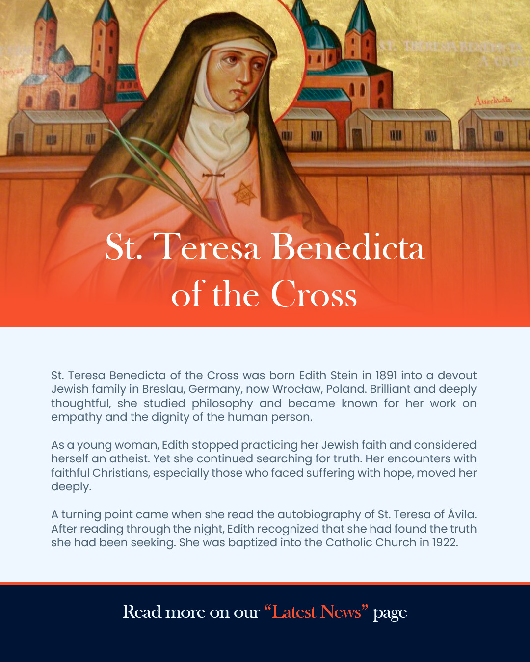 Saint Teresa Benedicta of the Cross                                                                                                                                                                                                                                                                         